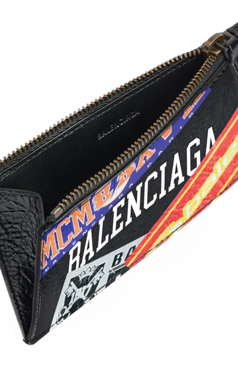 Cash Large Long Coin and Card Holder in Black — снимка 3
