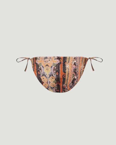 Printed Bikini Bottoms in Orange — снимка 2