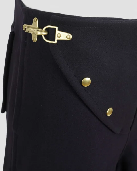 Navy Melton Wool Parade Short — снимка 2