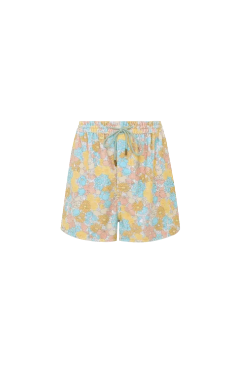 Drawstring Mini Shorts in Cotton Towelling