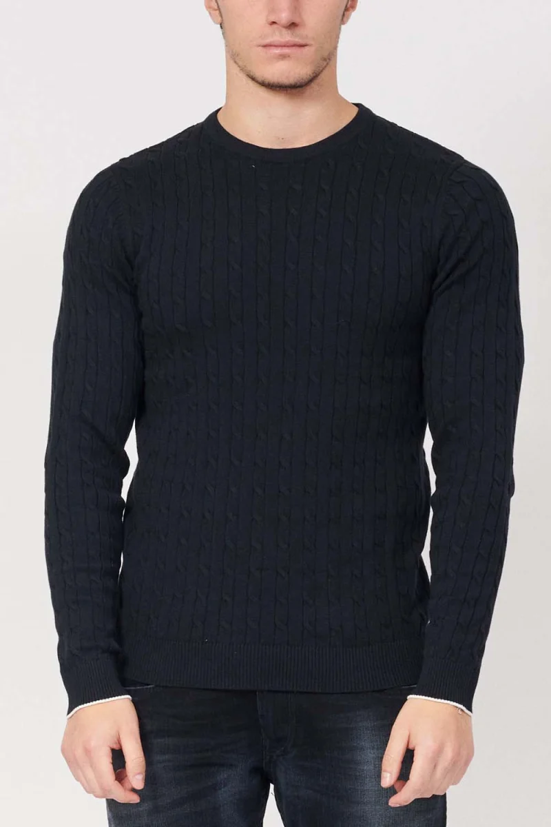 Плетени Jjrichard Knit Crew Neck Pre 12220795 19-3923 TCX Navy Blazer — снимка 2