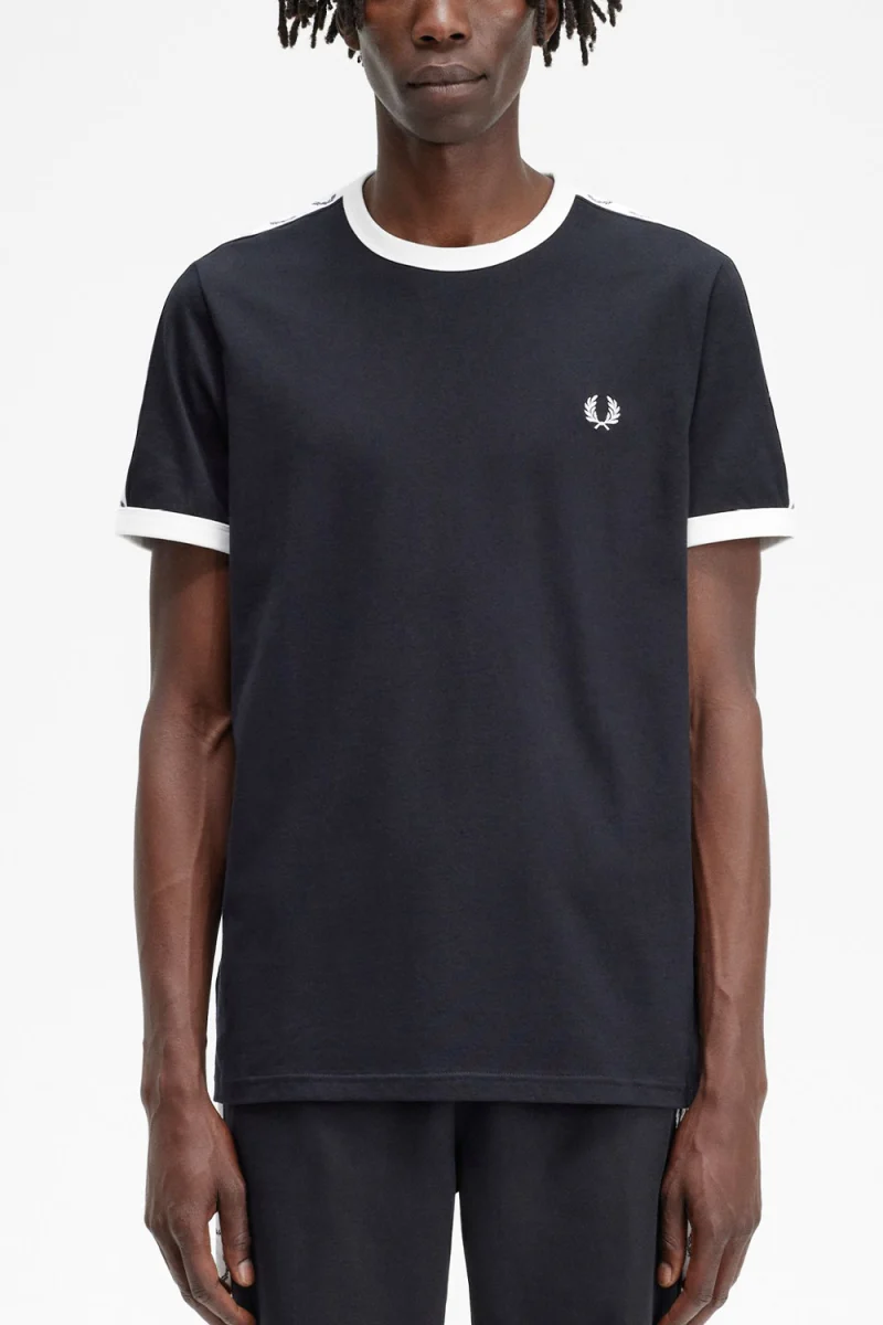 T-Shirt Taped Ringer M4620 102 black — снимка 2