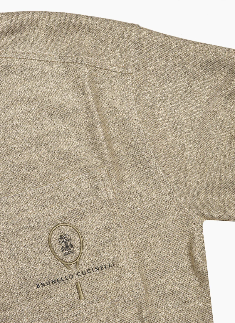 Полошърт с контрастни кантове Brunello Cucinelli Kids 12+ — снимка 2