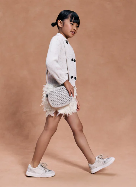 Двуредна жилетка с пайети Brunello Cucinelli Kids 8 — снимка 5
