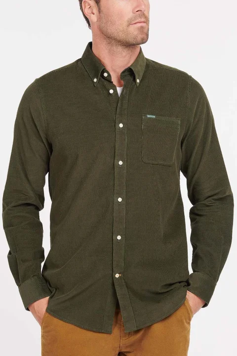 Риза Ramsey Tailored Checked MSH5001 gn91 forest — снимка 2