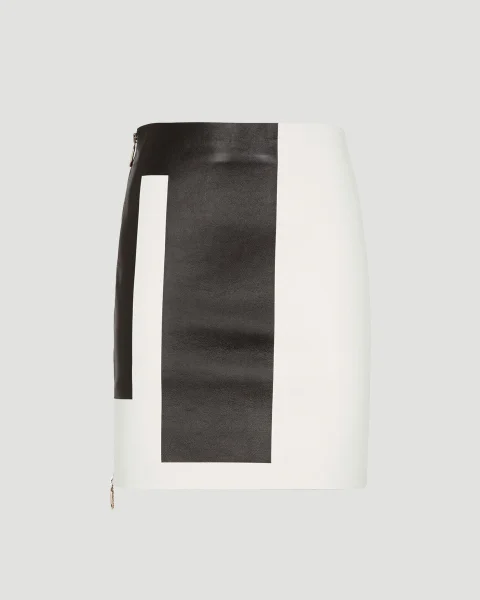 Multicolour Leather Mini Skirt