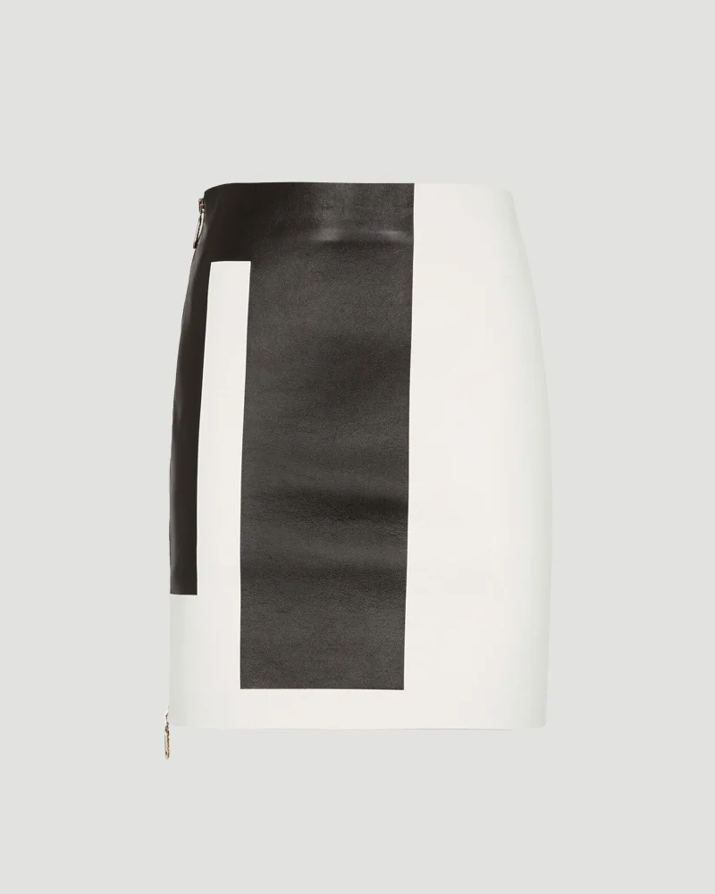 Multicolour Leather Mini Skirt
