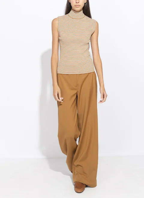 Топ от фино плетиво с поло яка Max Mara Studio Mstpepato — снимка 2