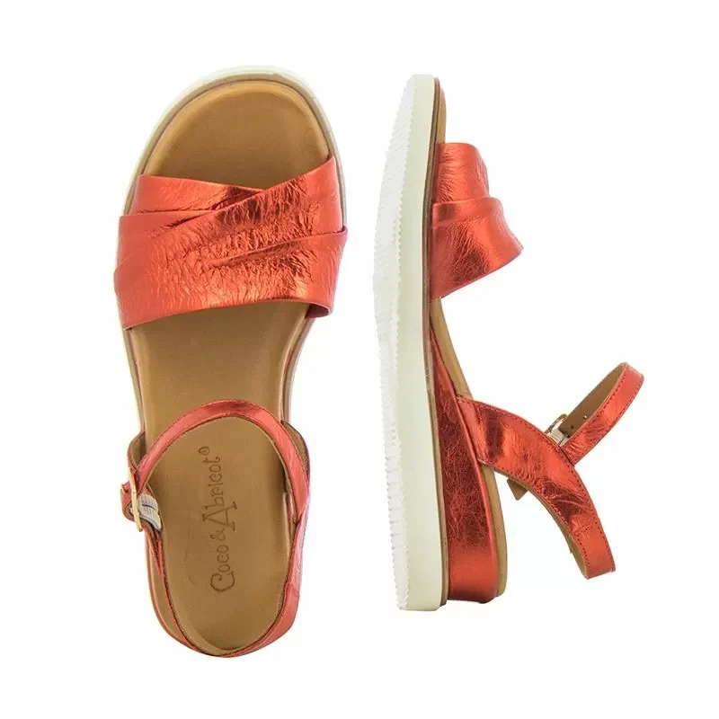 Дамски Сандали На Платформа COCO ABRICOT – V2691A ROUGE — снимка 5