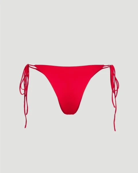 String Tie Swim Bottom in Red — снимка 2