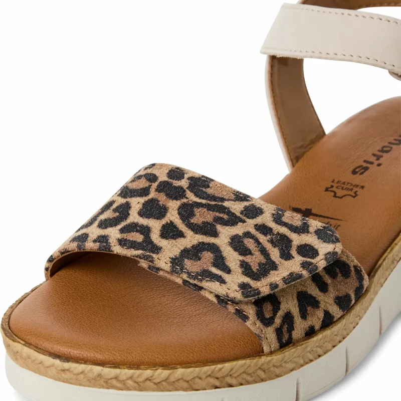Дамски Сандали На Платформа TAMARIS – 1-28220-44-412 IVORY/LEOPARD — снимка 4
