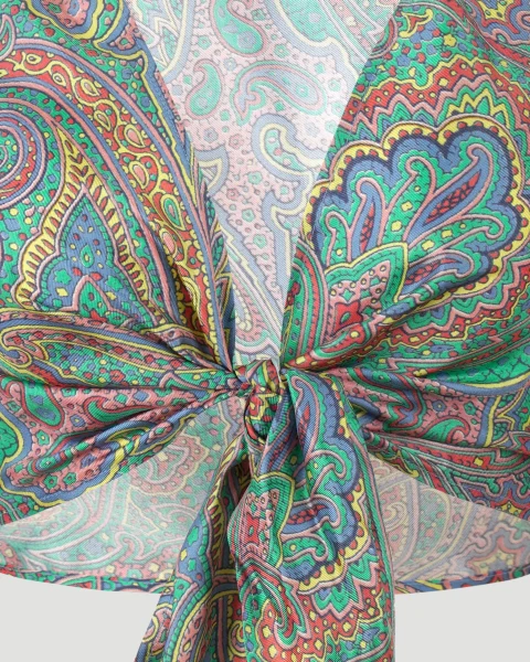 Paisley Shirt in Multicolour Silk — снимка 2