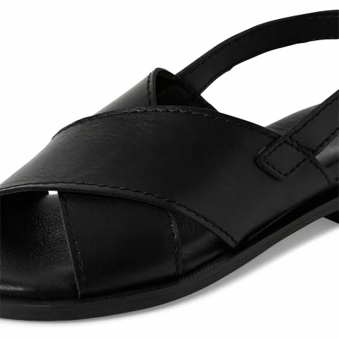 Дамски Равни Сандали TAMARIS – 1-28102-44-003 BLACK LEATHER — снимка 4