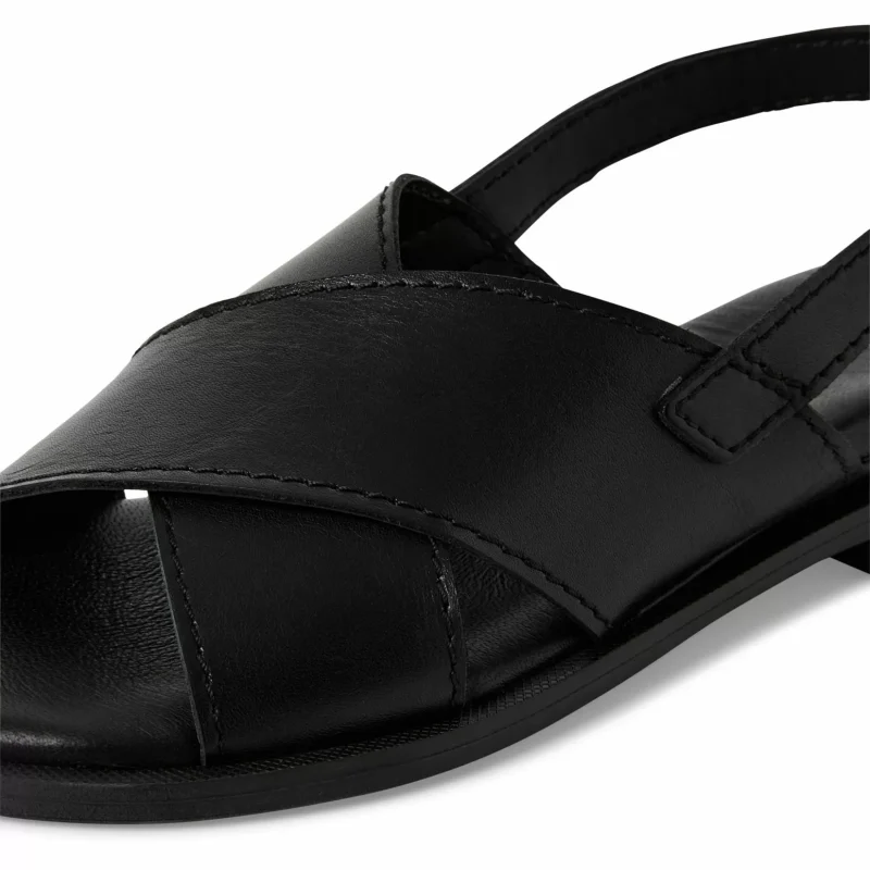Дамски Равни Сандали TAMARIS – 1-28102-44-003 BLACK LEATHER — снимка 4