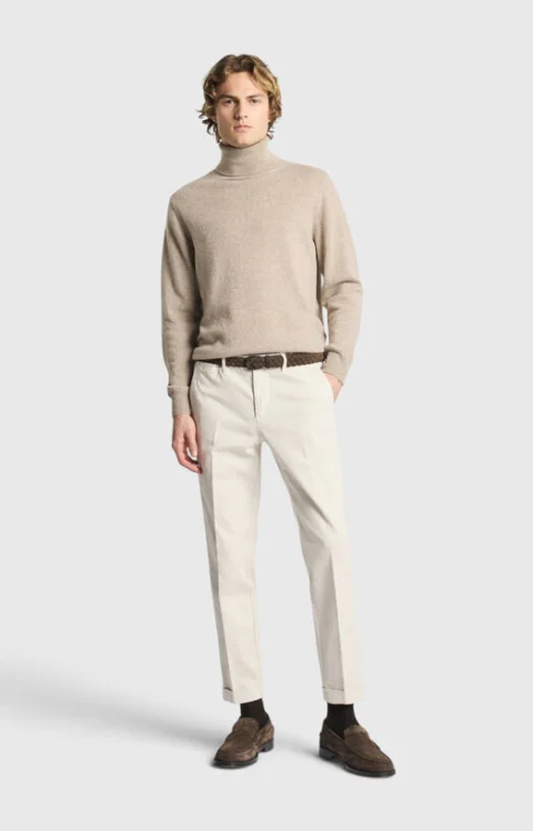 Кашмирен пуловер с поло яка — снимка 2