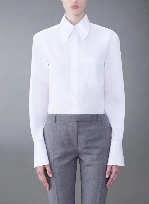 Риза от памучен поплин Thom Browne — снимка 5