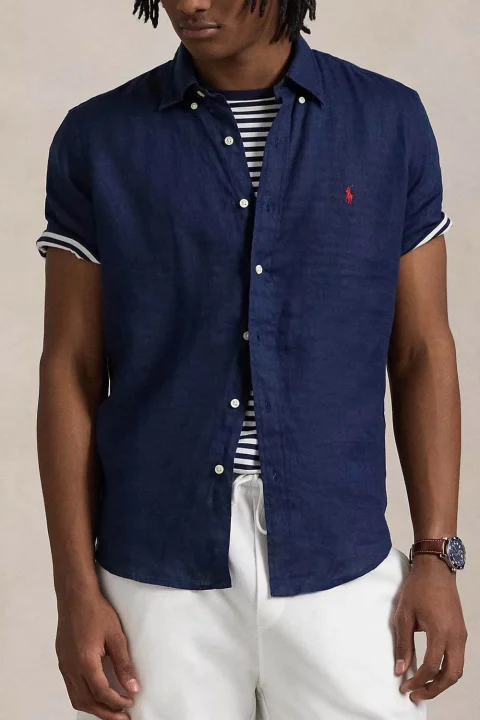 Риза Pd Linen V1-Cubdppcsss 710968912001 410 navy — снимка 2