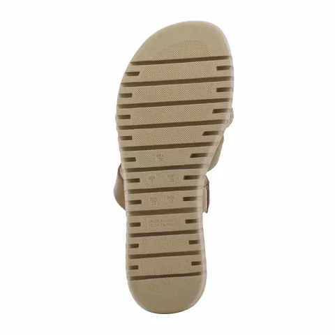 Дамски Равни Чехли RAMARIM – 2445402 WALNUT/NATURAL/BRONCE — снимка 4