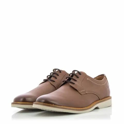 Мъжки Ежедневни CLARKS – 26172070 ATTICUS LTLACE DARK TAN LEA — снимка 2
