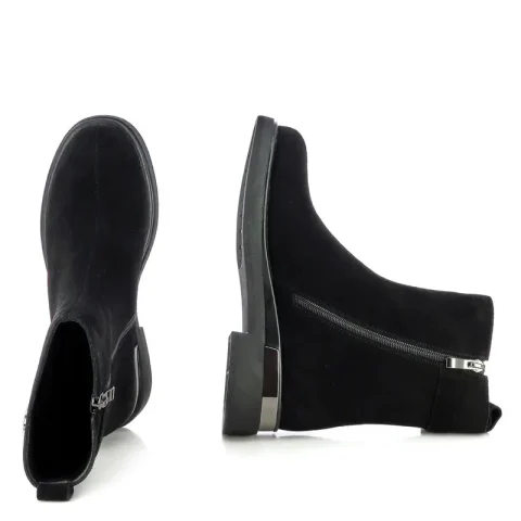 Дамски Равни Боти CARLO FABIANI – 75692 BLACK SUEDE — снимка 5
