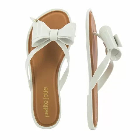 Дамски Равни Чехли PETITE JOLIE – PJ6549 WHITE/CARAMEL — снимка 5