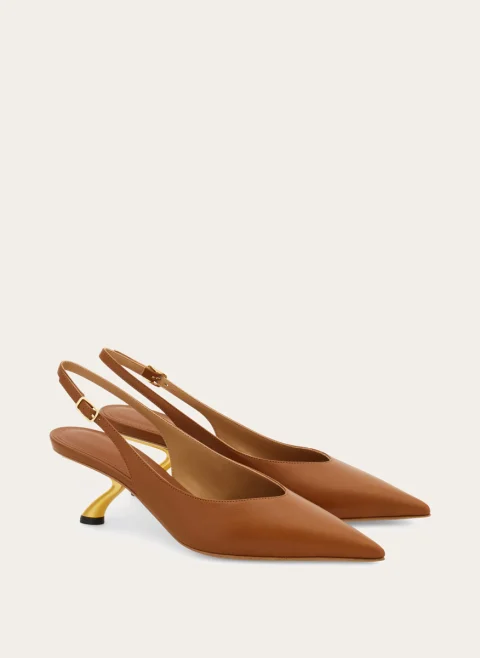 Обувки на ток от естествена кожа Ferragamo — снимка 2