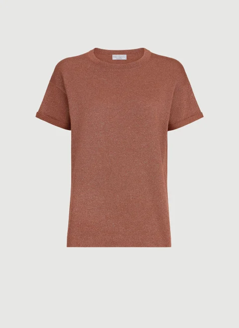 Тишърт с коприна Brunello Cucinelli — снимка 6