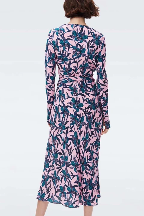 Dress Dvf Tilly Dress DVFDW4Q006ORTNP B6976 pink — снимка 2