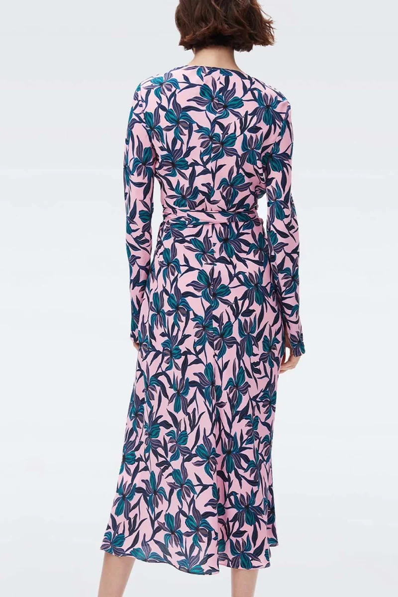 Dress Dvf Tilly Dress DVFDW4Q006ORTNP B6976 pink — снимка 2