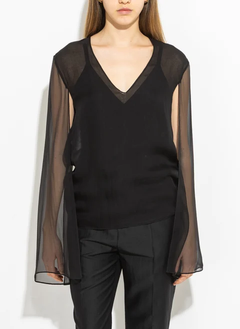 Топ от коприна Alberta Ferretti — снимка 2