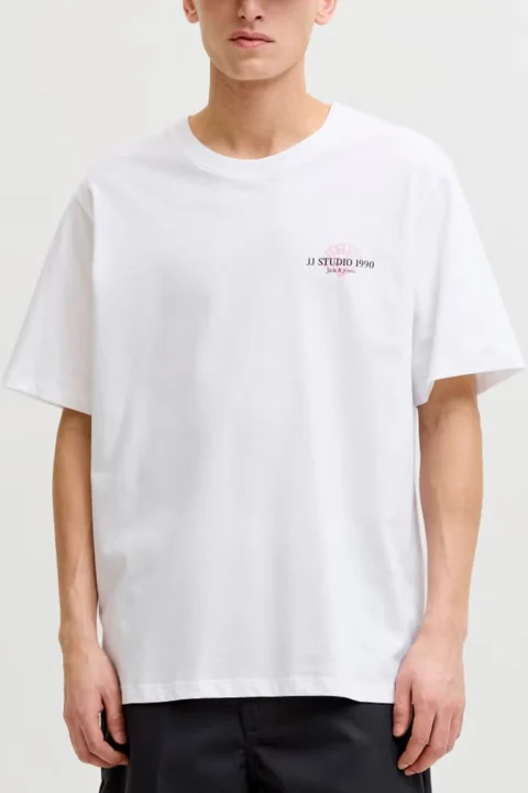 T-Shirt Jjcorals Ss Crew Neck 12288345 11-0601 TCX bright white — снимка 2