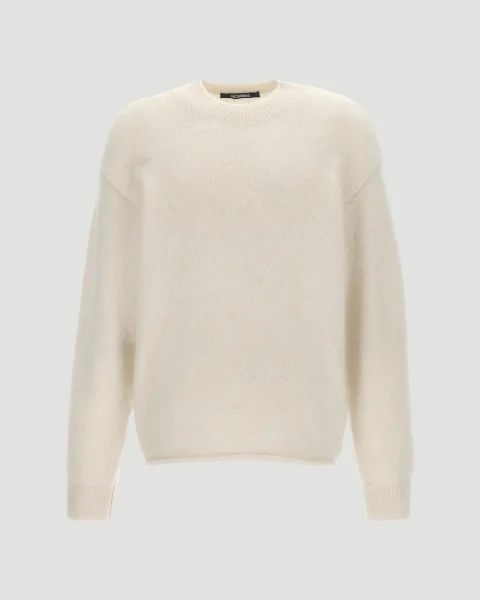 Wool Blend Sweatshirt in Light Beige