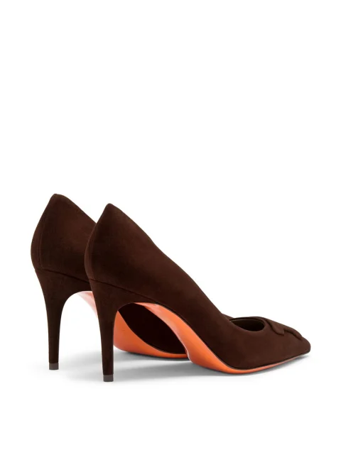 Велурени обувки на ток Santoni — снимка 3