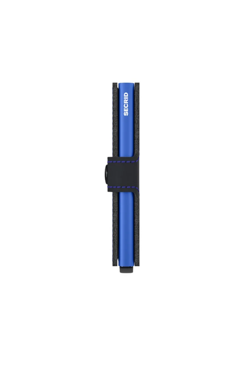 Портфейл Miniwallet Matte Black & Blue MM-Black & Blue — снимка 2