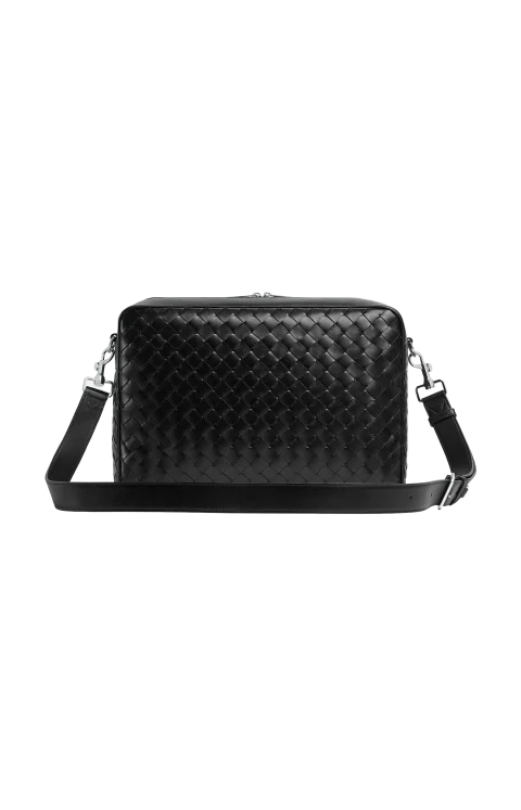 Black Intrecciato Camera Bag — снимка 3