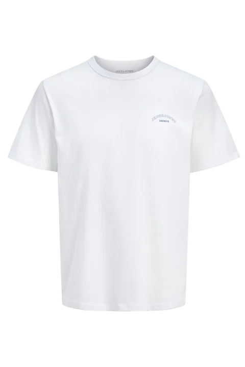 T-Shirt Jjcollege Logo Ss Crew Neck 12288105 11-0601 TCX bright white