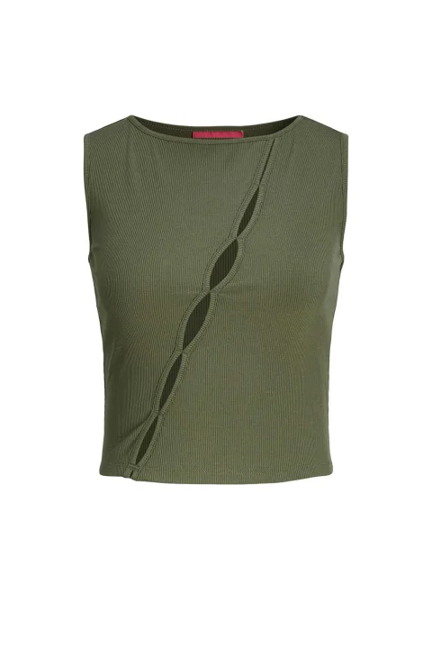 Top Jxhannah Stretch Sl Top Jrs 12233816 18-0420 TCX four leaf clover