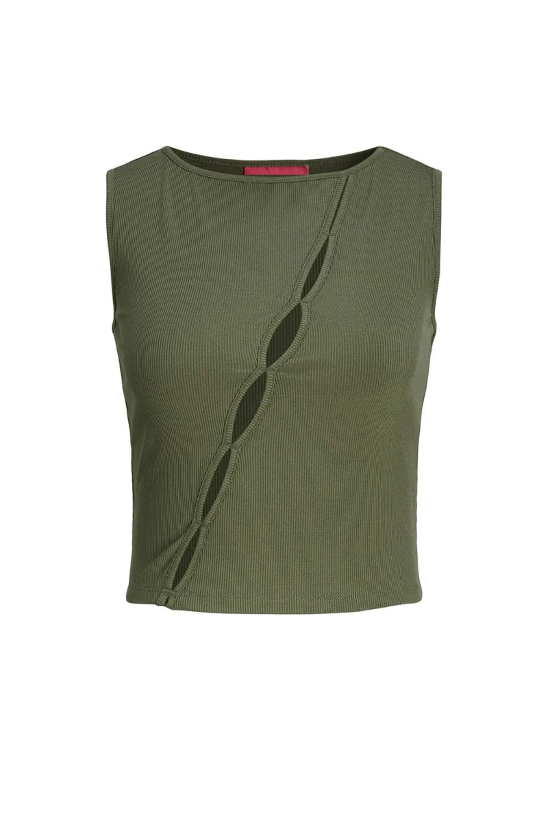 Top Jxhannah Stretch Sl Top Jrs 12233816 18-0420 TCX four leaf clover