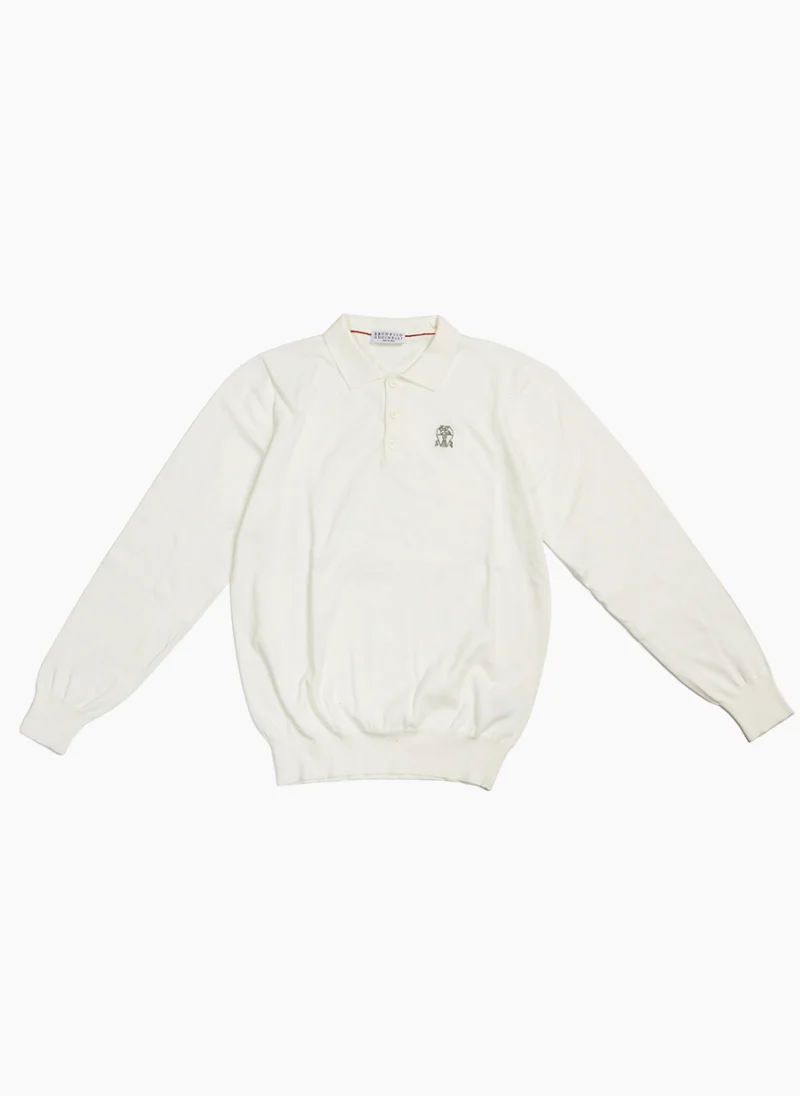 Полошърт от фино плетиво Brunello Cucinelli Kids 6