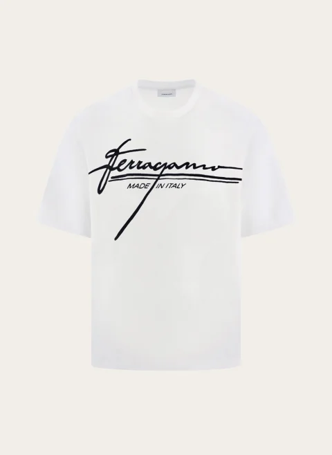 Тишърт с лого принт Ferragamo — снимка 5