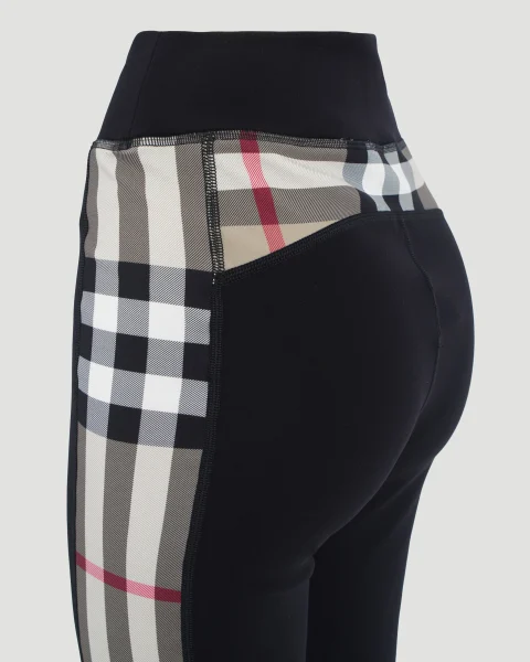 Vintage-Check Panel Leggings — снимка 4