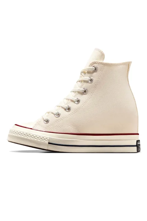 Sneakers Chuck 70 Wedge A12562C 286-egret/black/red — снимка 2