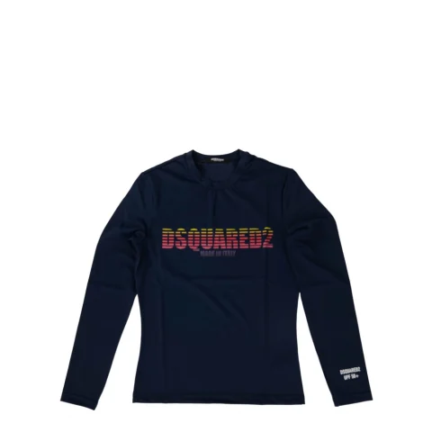 Мъжка синя блуза за плаж DSQUARED2 BEACHWEAR
