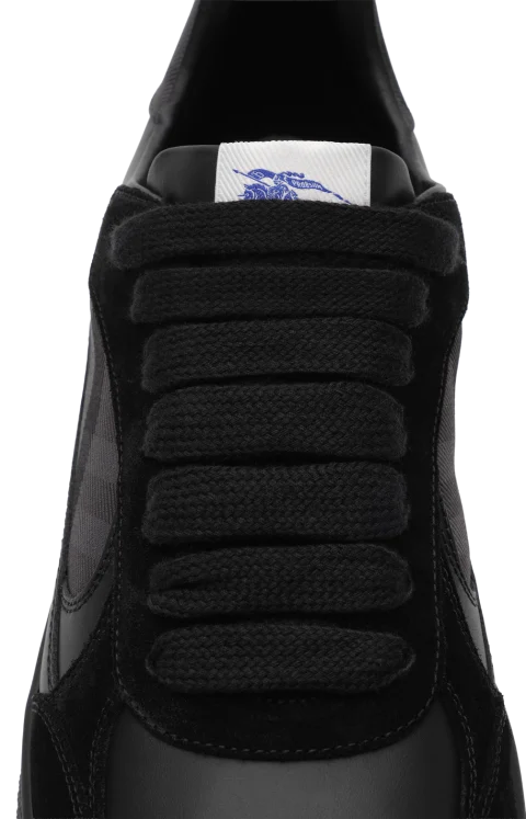 Burberry Check Terrace Sneakers in Black — снимка 3