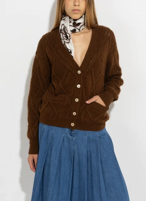 Жилетка с мохер Weekend Max Mara Bolero — снимка 9
