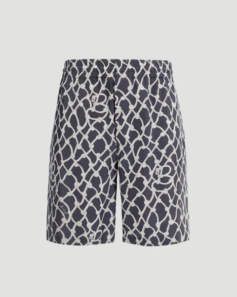 Knot Silk Shorts in Magnet