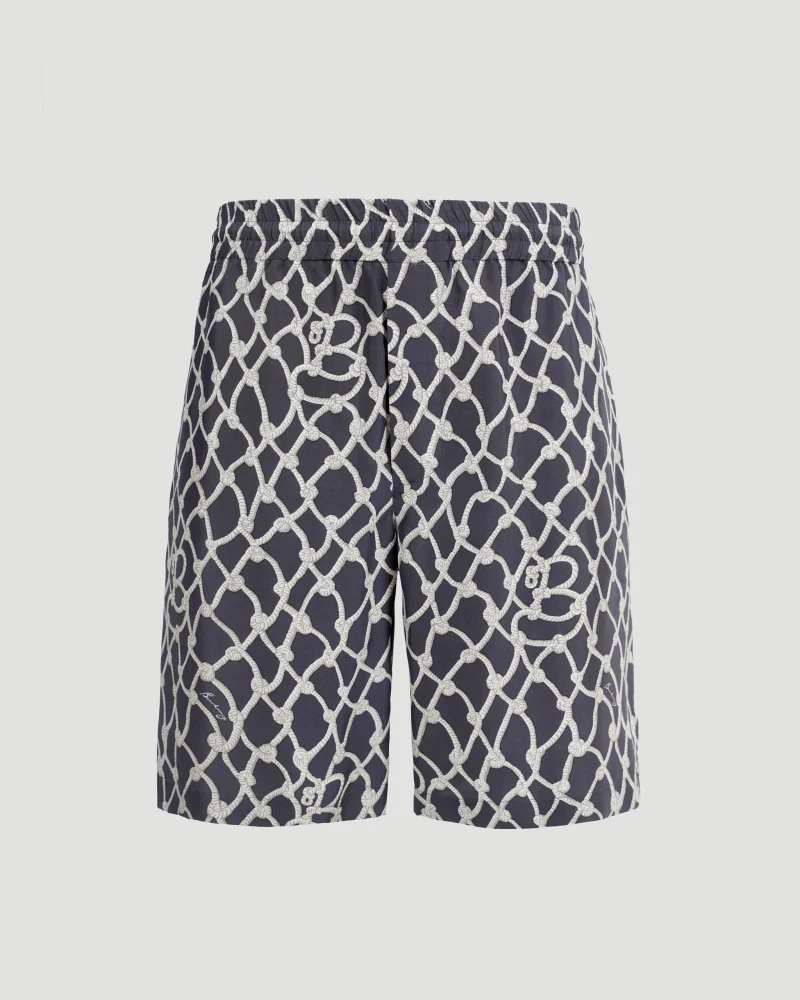 Knot Silk Shorts in Magnet