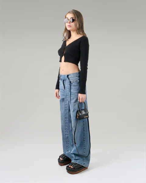 Belted Raver Pant in Denim — снимка 2