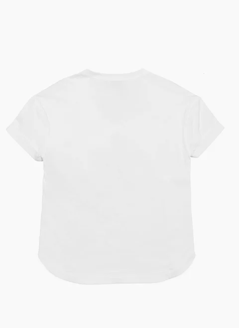 Тишърт с бродерия Brunello Cucinelli Kids 4-6 — снимка 2