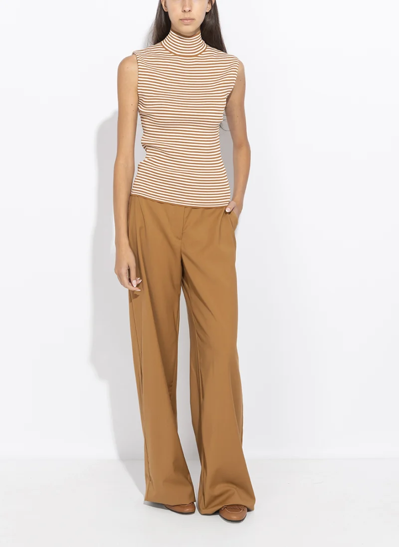Топ от фино плетиво с поло яка Max Mara Studio Mstpepato